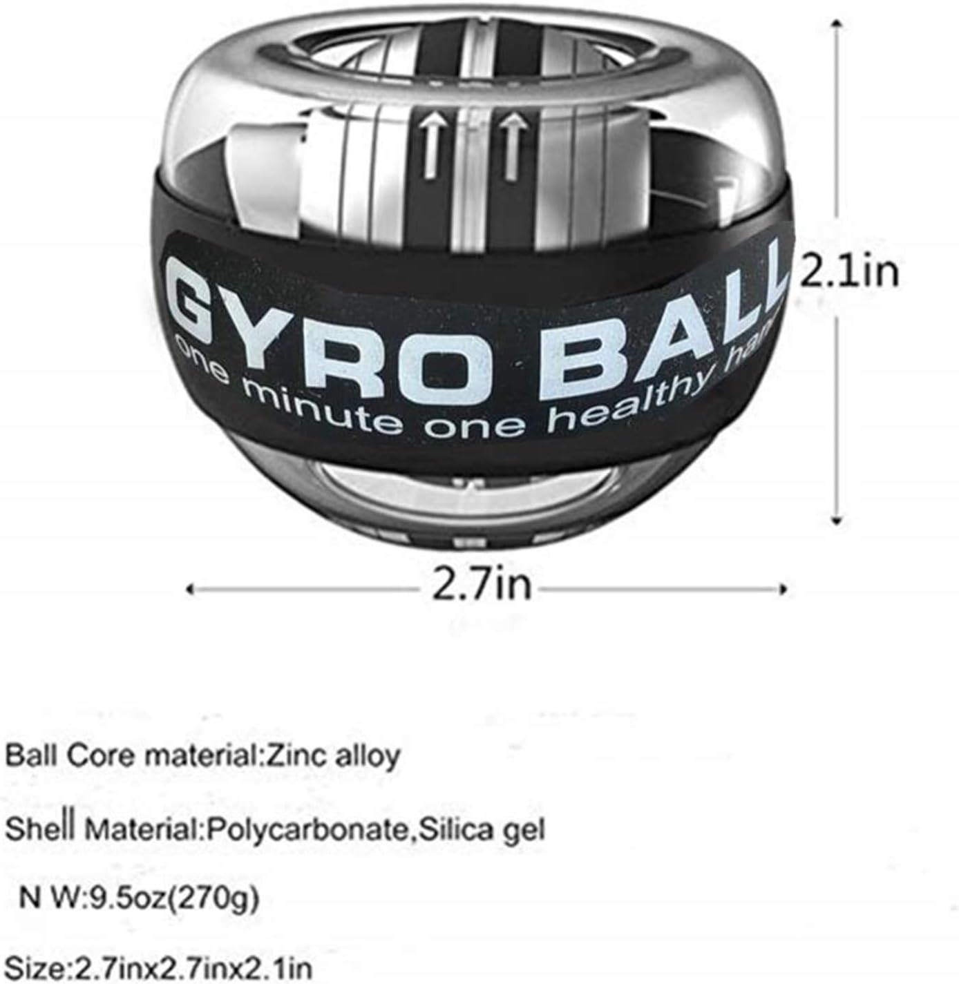 ModaMystique Fitness LED Gyroscopic Powerball LED Gyroscopic Powerball exercise device