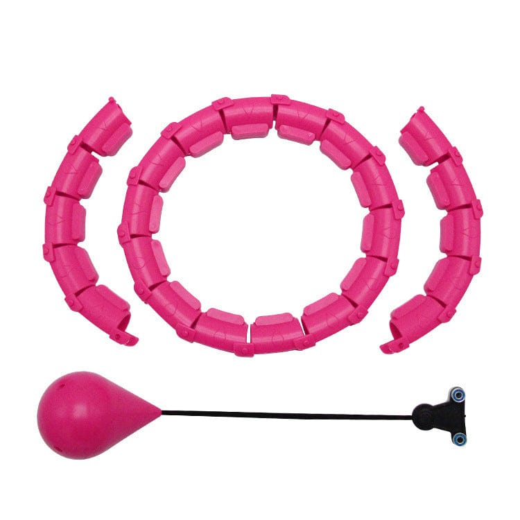 ModaMystique Fitness Pink / 24 knots Abdominal Hoop Smart Abdominal Hoop for Effective Home Workouts