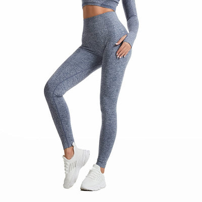 ModaMystique Fitness Gray blue / L Seamless Dotted Push Up Yoga Pant Seamless Dotted Push Up Yoga Pant