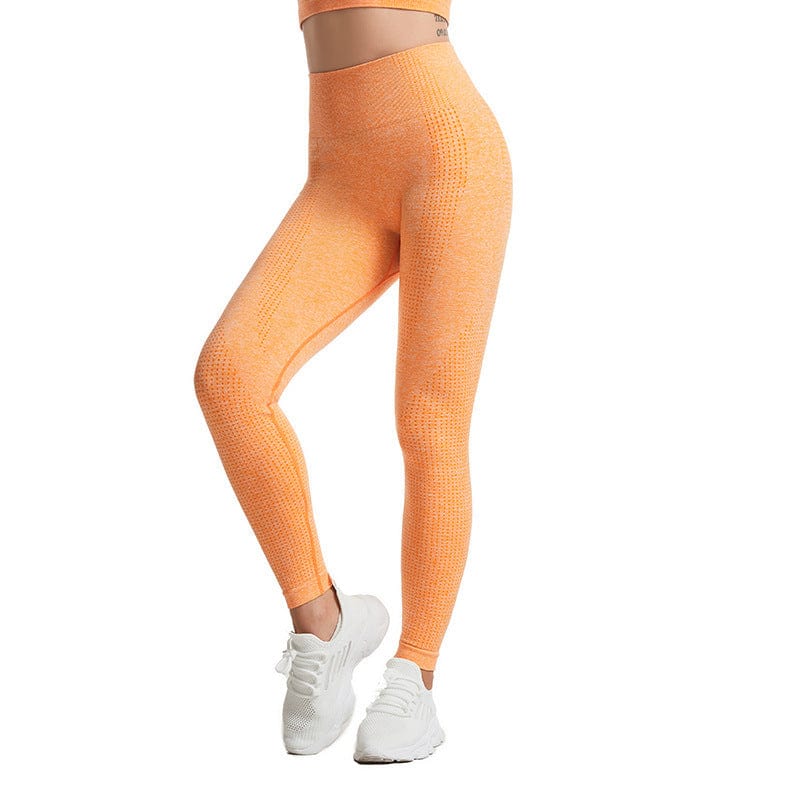 ModaMystique Fitness Orange / L Seamless Dotted Push Up Yoga Pant Seamless Dotted Push Up Yoga Pant