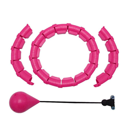 ModaMystique Fitness Pink / 24 knots Abdominal Hoop Smart Abdominal Hoop for Effective Home Workouts