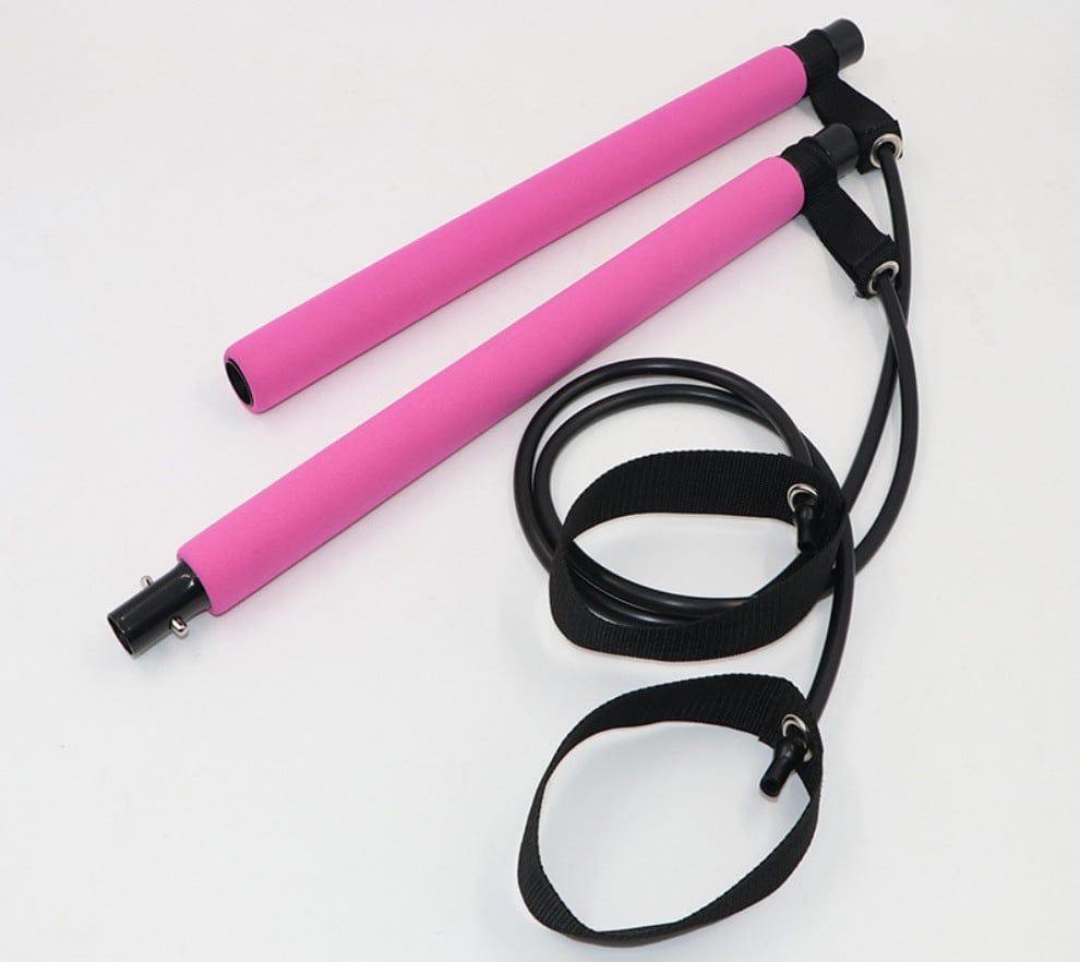 ModaMystique Fitness Rose Red Yoga Pilates Stick Yoga Pilates Stick - Full Body Workout Tool