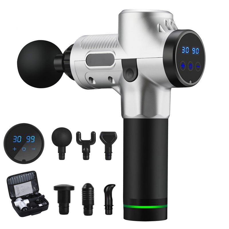 ModaMystique Fitness Silver Electric Gun Body Massager Electric Gun Body handheld Massager