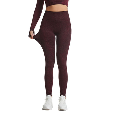 ModaMystique Fitness Wine Red / L Seamless Dotted Push Up Yoga Pant Seamless Dotted Push Up Yoga Pant